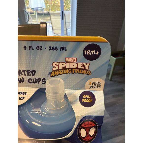 The First Years Spidey and His Amazing Friends Insulated Straw Cups Toddler Cup - Picture 5 of 8